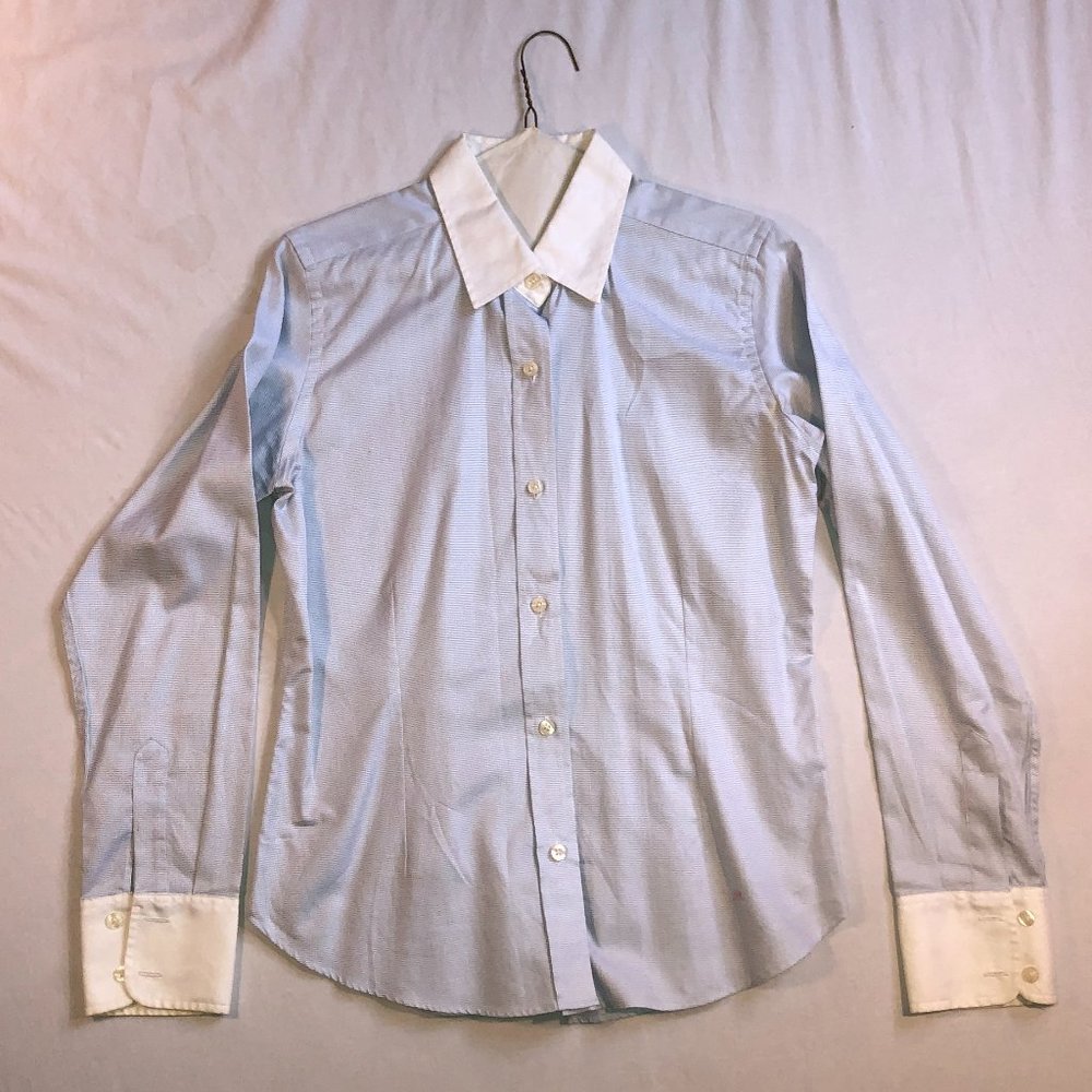 Saks Fifth Avenue Blue & White Button Down